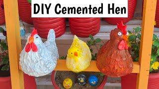 Cement Crafts Ideas / Garden Decor ideas / How To Make Cement Hen #diy #ideas #garden #cement