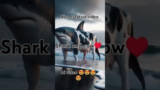 Ai video/ Shark and cow ️#al #aivideo#funny