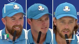 Tommy Fleetwood, Shane Lowry, Sepp Straka & Ludvig Aberg DISCUSS a DOMINANT morning for Team Europe