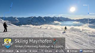 Skiing Mayrhofen ️ Tour of the entire ski area (Penken, Horberg, Rastkogel, Eggalm) - GPS Stats