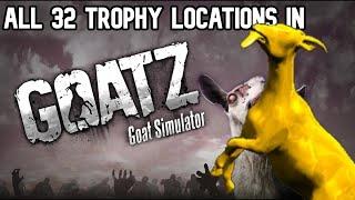 All 32 trophy locations in Goatz - Goat Simulator (PS4/XBox)