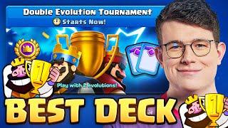 BEST DOUBLE EVOLUTION TOURNAMENT DECK IN CLASH ROYALE! 