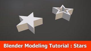 Blender modeling beginner Tutorial : Star Mesh