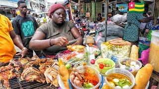 Mouthwatering Traditional West African street food tour lomé Togo  west Africa .