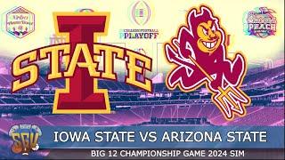 Iowa State vs Arizona State - NCAA Big 12 Championship Full Highlights (College Football 25 Sim)