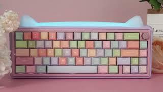 #Chilkey #Crafttech Paw65 Keyboard : Purple Unicorn,Wild Rose,Dark Blush