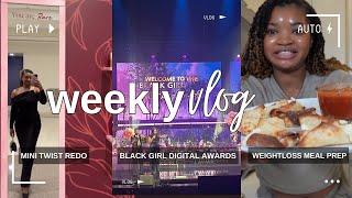 I went to the Black Girl Digital Awards!!! + Weight Loss Meal Prep + Mini  Twists Redo | VLOG