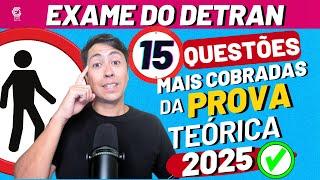 Prova Teórica do Detran 2025 – 15 QUESTÕES BEM COBRADAS NAS PROVAS DE TODO BRASIL! EXAME DETRAN 2025