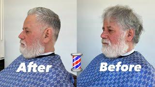 Men’s haircut and hairstyles transformation #tutorial #learning #barbershop #hair #hairsalon #wales