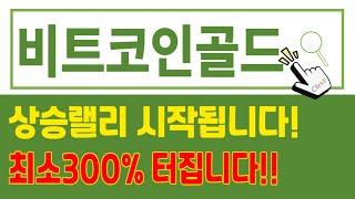 [비트코인골드] 상승랠리 시작됩니다! 최소300% 터집니다!! #비트코인골드 #비트코인골드코인 #비트코인골드코인차트분석 #비트코인골드목표가 #비트코인골드차트