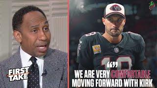 FIRST TAKE | Falcons GM comfortable with Cousins as Backup to Michael Penix Jr. in 2025 - Stephen A.