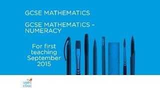 WJEC GCSE Mathematics - New Specifications (Wales only)