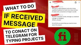 Client Messages in Fiverr Inbox to Contact on Telegram | What to Do if Such Fake Messages Received?