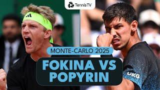 Alejandro Davidovich Fokina vs Alexei Popyrin Quarter-Final Highlights | Monte-Carlo 2025