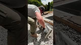 Pool Coping Install 🪨  #poolbuilder #stonework