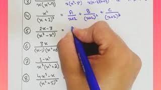 Partial Fractions All Possible Types - (Hindi / Urdu)