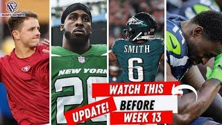 NFL Injury News To Know Before Week 13 - Update!