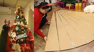 Làm cây thông noel từ bìa carton | P2 | Diy Christmas Tree