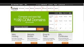 Start with a $1.99 COM Domains from GoDaddy coupon promo code