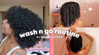 wash n go on 3c/4a hair | natural hair wash day!