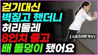 "만보 걷기 대신 벽짚고 이것 하세요" 이 3가지 동작 벽 짚고 하면 뱃살, 내장지방 싹 다 빠집니다. (권일수 박사 1부)