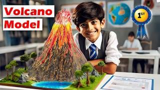 Science Exhibition Project - Volcano working model | Science Project for School | Volcano Project