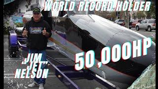 404 MPH World Record holder Jet Car!  Jim “Jet” Nelson shows us his Record Jet Car!