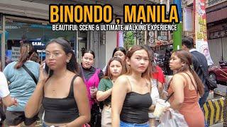 Walking Streets of BINONDO MANILA + FOOD TOUR 2024 |MANILA, PHILIPPINES[4K]