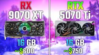 AMD RX 9070 XT vs RTX 5070 Ti | Test in 7 Games