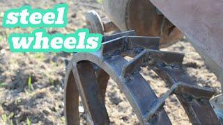 Стальные колеса на мотоблок|eng sub|Steel wheels for a tillerblock