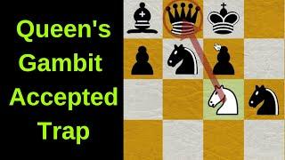 Chess Traps in Queen's Gambit Accepted | Easy to Learn Chess Trick