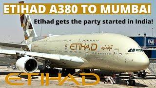 Etihad Airways| Airbus A380 | Abu Dhabi-Mumbai | Etihad economy class| New flights |Trip Report