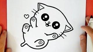 COME DISEGNARE UN CUCCIOLO DI GATTINO KAWAII