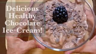 VEGAN CHOCOLATE & BANANA Soft Ice-Cream - Super Healthy Snack for Children and Adults - Non-Dairy