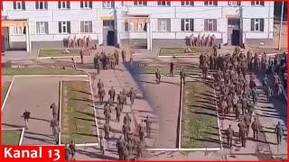 Russian soldiers are humiliated by their commander - They are stripped naked and forced to graze