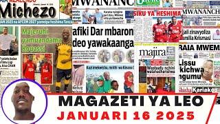 Magazeti ya leo Januari 16/2025 alhamisi asubuhi/magazeti ya michezo leo asubuhi Alhamisi/simba