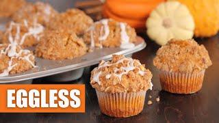 Eggless Pumpkin Streusel Muffins | How Tasty Channel