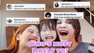 Who's most likely to Challenge Ft. my kapatid | Masaya to! | Les Gomez Vlogs