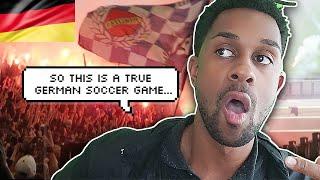 AMERICAN REACTS TO My FIRST GERMAN SOCCER GAME!! *INSANE* (with @itsConnerSully)