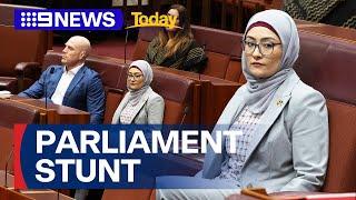 Questions over future of Labor's youngest senator after parliament stunt | 9 News Australia