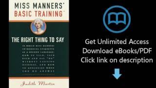 Miss Manners' Basic Training: The Right Thing to Say