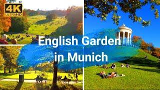 English Garden in Munich in 4K / The English Garden is three times larger than the central park