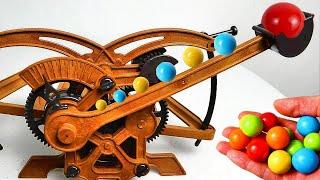 Gears Marble Run Race ASMR # 1  Grandpa's Marble Machine  Creative Healing Sound Build