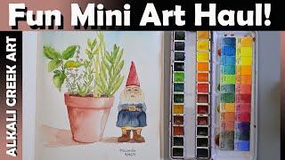 Mini Art Haul - Watercolor Coloring Book by Sarah Simon and Paul Rubens 5th Gen. Watercolors