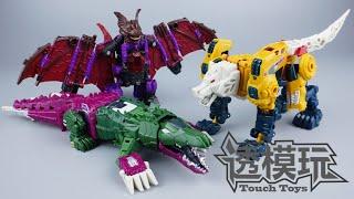 【SwiftTransform】3 EVIL DECEPTICONS! HEADMASTER SKULLCRUNCHER,WEIRDWOLF,MINGDWIPE Ver. LG IDW 头领战士速变