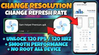 HOW TO CHANGE ANDROID SCREEN RESOLUTION + SCREEN REFRESH RATE FOR STABLE FPS & PERFORMANCE | NO ROOT