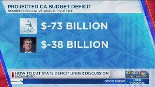 California state officials discuss cutting budget deficit