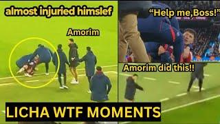 Ruben Amorim REACTION to Lisandro Martinez Funny Fail while celebrating Amad Diallo goal vs Man City