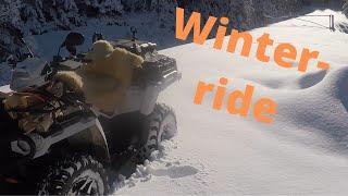 ATV-riding on a beautiful Winter day.