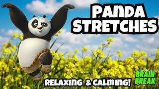 PANDA STRETCHES | CALMING MINDFULNESS MOVEMENT ACTIVITY FOR KIDS | YOGA FLEXIBILITY RELAXING